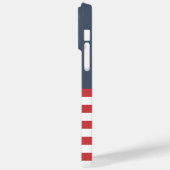 Moderne nautische anker gestreept blauw en rood sc Case-Mate iPhone case (Achterkant / Links)