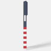 Moderne nautische anker gestreept blauw en rood sc Case-Mate iPhone case (Achterkant / Rechts)
