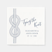 Moderne nautische binding van de knoop bruiloft servet (Voorkant)