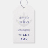 Moderne nautische bruiloft Bedankt Cadeau Labels Cadeaulabel (Voorkant)