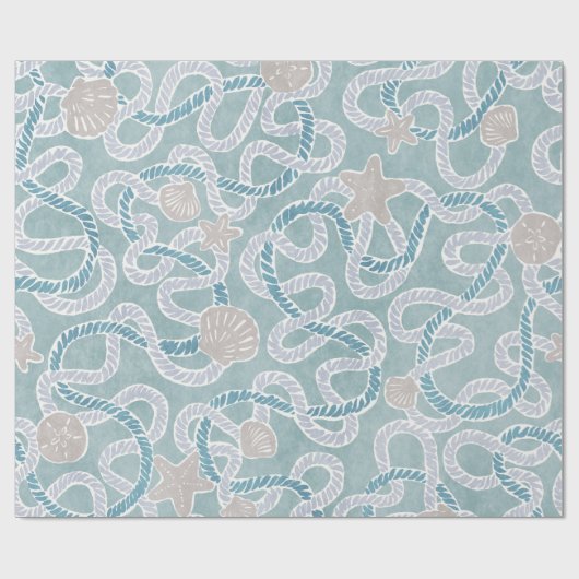 Moderne Nautische Cadeaupapier - Strand Schatten (Vlak)
