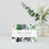 Moderne nautische | groen Visitekaartje (Staand voorkant)