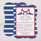 Moderne nautische hartboei NEUTRAAL Baby shower Kaart (Voorkant / Achterkant)