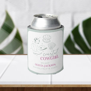 Moderne nautische kust Cowgirl Bachelorette Party Blikjeskoeler