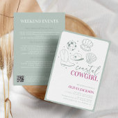 Moderne nautische kust Cowgirl Bachelorette Party Kaart