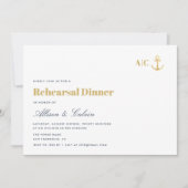 Moderne nautische repetitie diner uitnodiging (Voorkant)