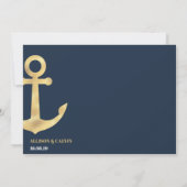 Moderne nautische repetitie diner uitnodiging (Achterkant)