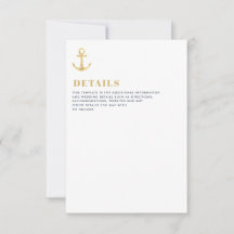 moderne nautische trouwkaart