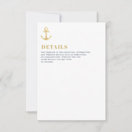 moderne nautische trouwkaart RSVP kaartje