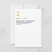 moderne nautische trouwkaart RSVP kaartje (Voorkant)