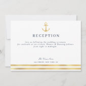 moderne nautische trouwreceptiekaart kaart (Voorkant)