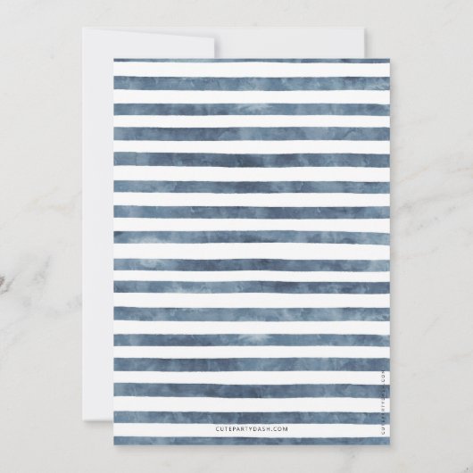 Moderne Nautische Verjaardagsfeestzeilboot Kaart (Achterkant)