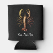 Moderne Nautische vintage Kreeft Persoonlijk  Blikjeskoeler (Achterkant)