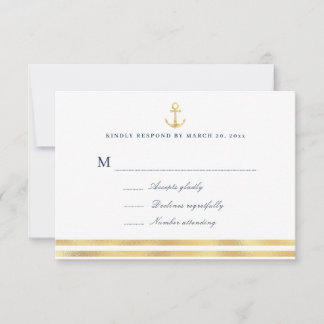 moderne nautische zee RSVP kaart