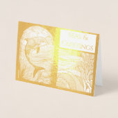 Moderne Nautische Zeeen & Groeten Dolfijn Folie Kaarten (Voorkant)