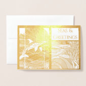 Moderne nautische Zeeen & Groeten, Orka walvis Folie Kaarten (Voorkant met envelop)