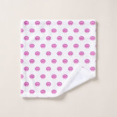Moderne Nautische Zeeschelp Roze Schelp Strand Bad Handdoek (Wasdoekje)