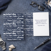 Moderne Navy Blau Witte Typografie Vaderdag Kaart