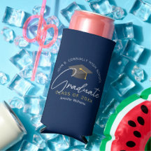 Moderne Navy Blauwe Afstudeerfeest Aangepaste Afst