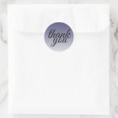 Moderne Navy Blauwe Dank Je Ronde Sticker (Tas)