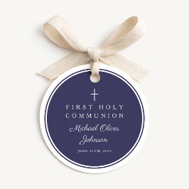 Moderne Navy Blauwe Dank Je Wel Eerste Communie Jo Bedankjes Labels
