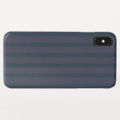 Moderne Navy Blauwe en Pruim Gestreepte Case-Mate iPhone Case (Achterkant (horizontaal))