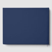 Moderne Navy Blauwe Gouden Glitter Script Gastenboek (Achterkant)