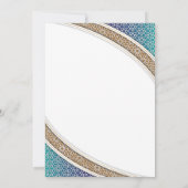 Moderne Navy Blauwe Islamitische Geometrische Ifta Kaart (Achterkant)