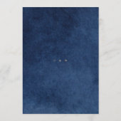 Moderne Navy Blauwe Naamse Bruiloft Kaart (Achterkant)