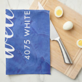 Moderne Navy Blauwe Persoonlijke Keukenhanddoek (Quarter Fold)