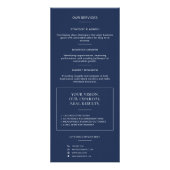 Moderne Navy Blauwe QR Code Professionele Consulta Reclamekaart (Achterkant)