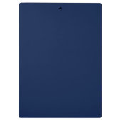 Moderne Navy Blauwe Rand Aangepaste Briefpapier Klembord (Achterkant)