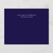 Moderne Navy Blauwe Roze Gouden Trouwbudget (Achterkant)