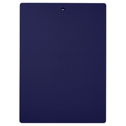 Moderne Navy Blauwe Script Monogram Klembord (Achterkant)