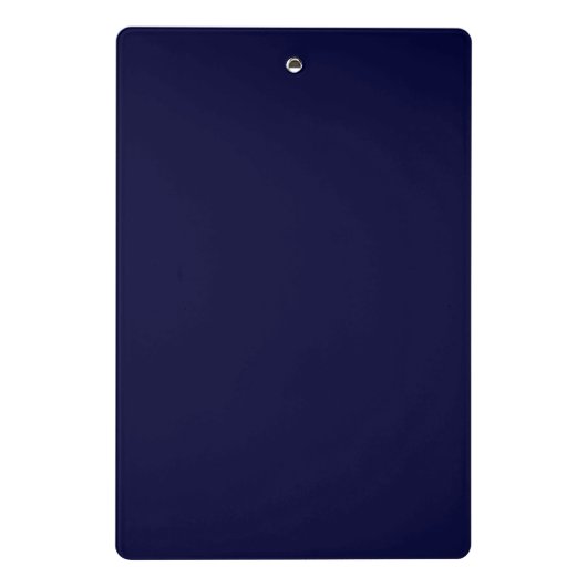 Moderne Navy Blauwe Script Monogram Mini Klembord (Achterkant)