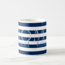 Moderne Navy Blauwe Strepen , Thuis Is Het Meest V