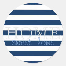 Moderne Navy Blauwe Strepen , Thuis Is Het Meest W