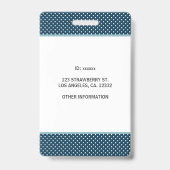 Moderne Navy Blauwe Werknemer Badge (Achterkant)