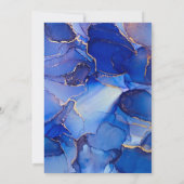 Moderne Navy Blauwe Witte Pasen Uitnodiging (Achterkant)