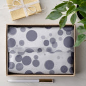 Moderne Navy Blauwe & Witte Stippen Bubbel Feest Tissuepapier (Geschenk)