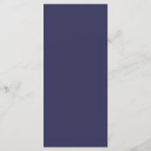 Moderne Navy Blue Cross Jongens Doop Menu (Achterkant)
