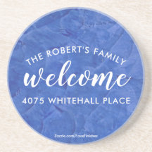Moderne Navy Blue Familie Naam Welkom