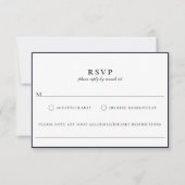 Moderne Navy Blue Food Allergy RSVP-kaart RSVP Kaartje (Voorkant)