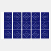 Moderne Navy Blue Geometrische Retouradres  Labels (Vel)