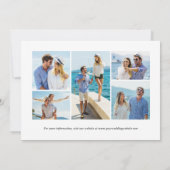 Moderne Navy Blue Goud Agaat 5-Foto Save the Date Kaart (Achterkant)