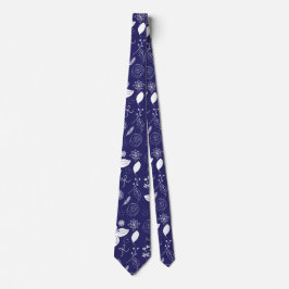 Moderne Navy Blue Kerst Stropdas