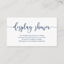 Moderne Navy Blue minimalisme lettertype, Display  Informatiekaartje