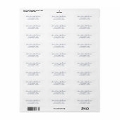 Moderne Navy Blue Script Naam Retouradres Etiket (Full Sheet)
