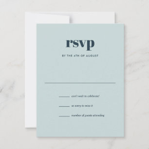 Moderne Navy Blue Trendige Mix Match Trouwkaart RSVP Kaartje