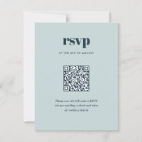 Moderne Navy Blue Trendy Mix Match Wedding QR-code
